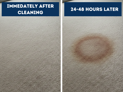 Carpet stain reappearing after cleaning