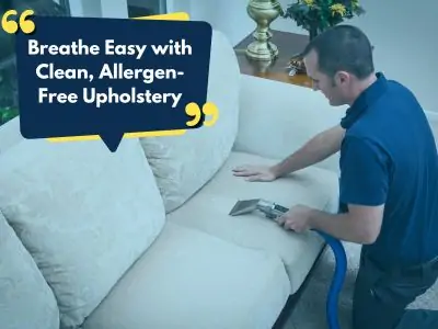 Upholstery cleaning removing allergens